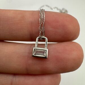 Chic Silver Padlock Necklace